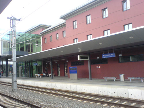Bereits wieder bei der Abreise gegen 12:30 nach Wien am Klagenfurter Hauptbahnhof