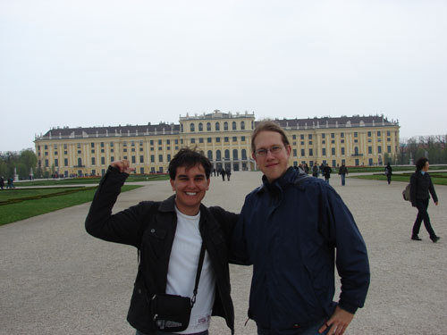 Mike and me in front of Schönbrunn-Castle
