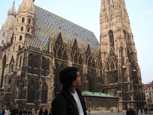 Mike at Stephansdom
