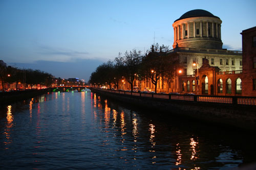 Liffey River and the The Four Courts