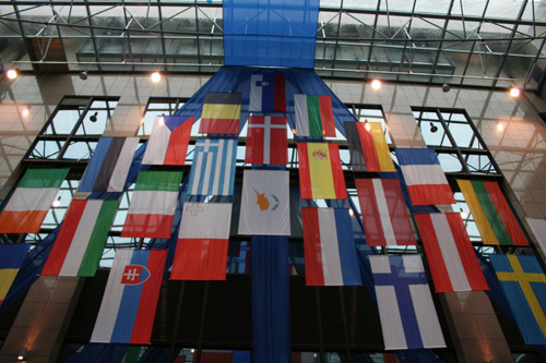 Flags of the members of the European Union