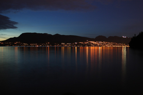 North Vancouver from Stanley Park at night