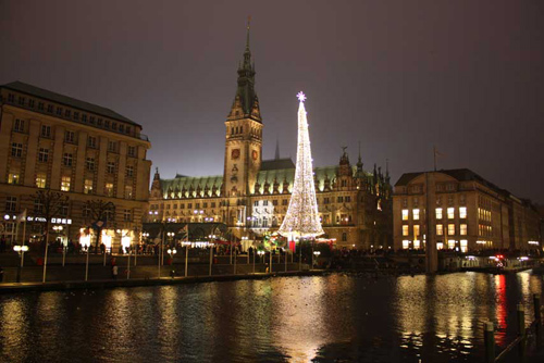 City hall with Christmas Tree