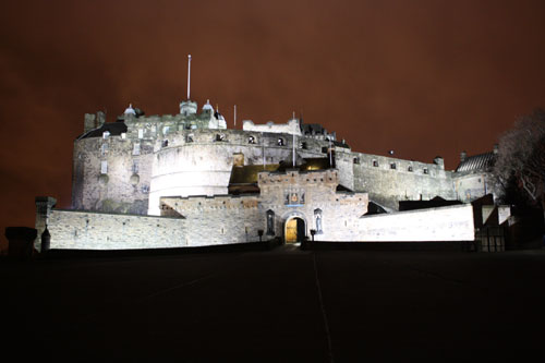 The castle at night