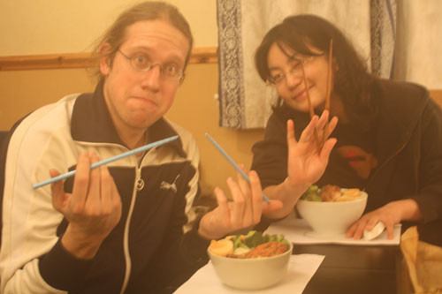 Eating with chopsticks? Yes, we can! :-)