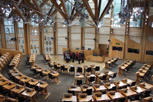 ...Scotish Parliament inside...