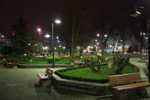 A small park, close to the Blue Mosque and the Hagia Sofia