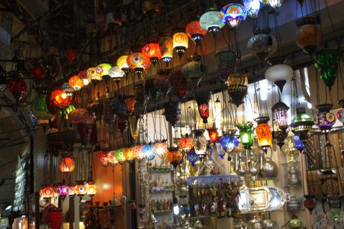A shop selling lamps